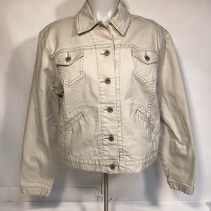 Women’s Levi’s Tucker Style Khaki Denim Jean Jacket Women’s Size Large 12 - 14